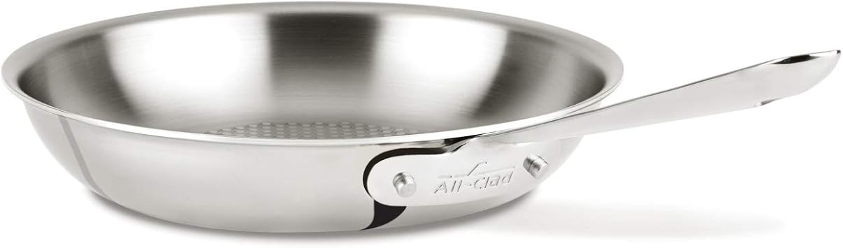 All-Clad 4110B D3 Armor Stainless Steel Tri-Ply Bonded Dishwasher Safe Fry Pan Cookware, 10-Inch, Silver