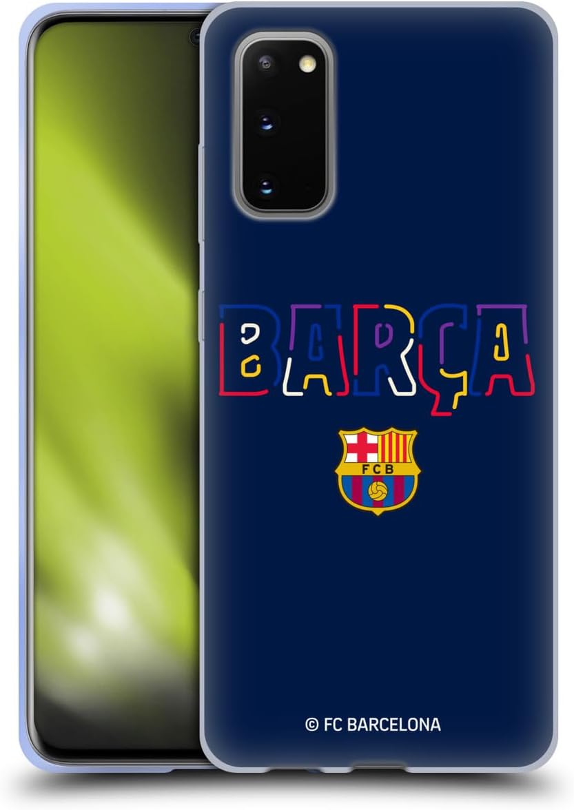 Head Case Designs Officially Licensed FC Barcelona Neon Barca Graphics Gel Case [Military Grade Protection] Compatible with Samsung Galaxy S20 / S20 5G