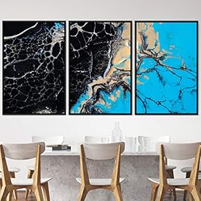 signwin 3 Piece Framed Canvas Wall Art Abstract...