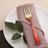 Weddings Venue Shop Red & Gold Ombre Plastic Forks - 7' Pack of 24 FORK
