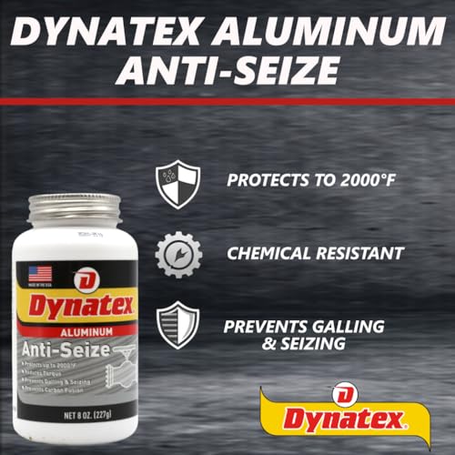 Image of Dynatex Aluminum Anti-Seize 8 oz Can - General Purpose, Prevents Galling Seizing Corrosion, High Heat & Pressure Resistant, Aluminum & Graphite (5-Pack)