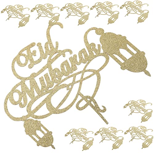 Toyvian 40 Pçs Cartão Ramadan Bolo De Frutas Decorações Da Lua Decoração Do Oriente Médio Palitos De