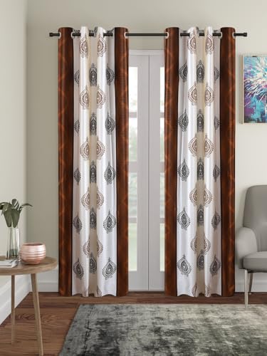 Image of Cortina Combo Pack of 2 Printed Polyester Door Plus 50 Sets of Candles, Size - Door - (L 115 cm x H 210 cm) Candle 37W x 12H Millimeters-Multicolor-1