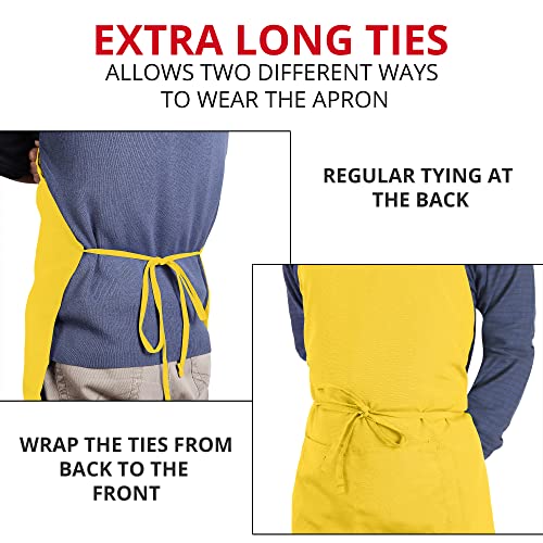 Utopia Kitchen 2 Pack Bib Apron, Adjustable With 2 Pockets, Water And Oil Resistant, Cooking Kitchen Chef Apron For Women Men #TOP4