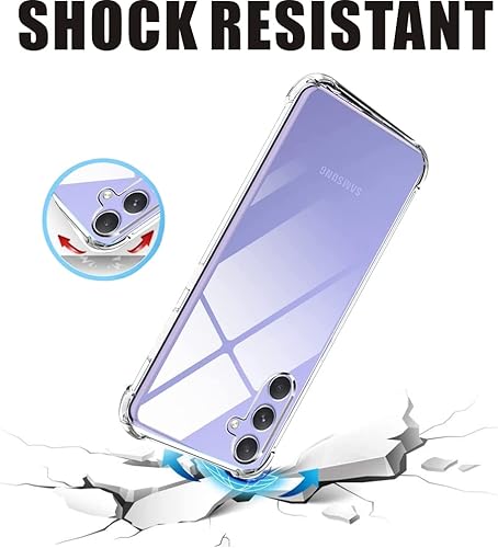 Miniatura 5 de Folmeikat Funda para Samsung Galaxy A54 5G, absorción de golpes, flexible, transparente, de goma TPU, funda protectora para teléfono celular Galaxy
