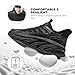 ALLSWIFIT Women's Slip On Walking Shoes Running Comfortable Tennis Breathable Non Slip Athletic Gym Workout Cross Training Fashion Sneakers,Size 9,All Black,SARR034W