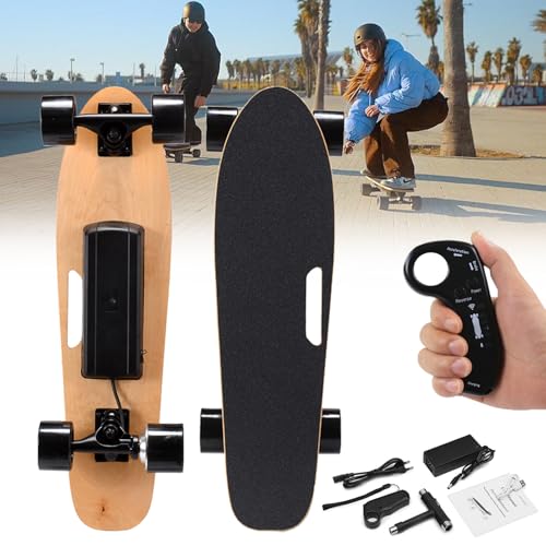 Giuggiolared Skate Électrique avec Plateaux de Skateboard, Moteur 350W, Batterie 2000mAh, Vitesse Max 22km/h,...