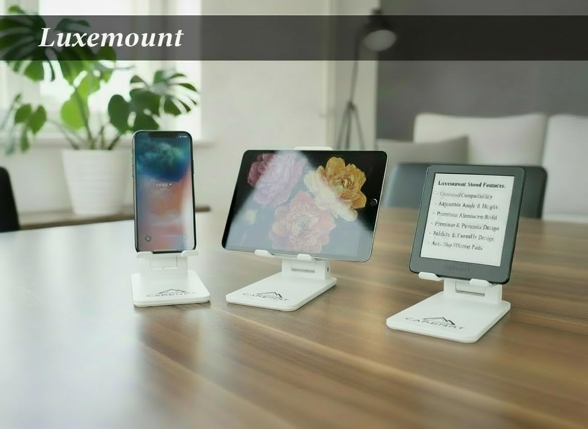 Phone Stand Pro – Faltbare Smartphone Halterung für Schreibtisch & Reise – Extrem stabil, rutschfest & Kompatibel mit iPhone, Samsung, Google & Tablets – Ideal für Videocalls & Home-Office