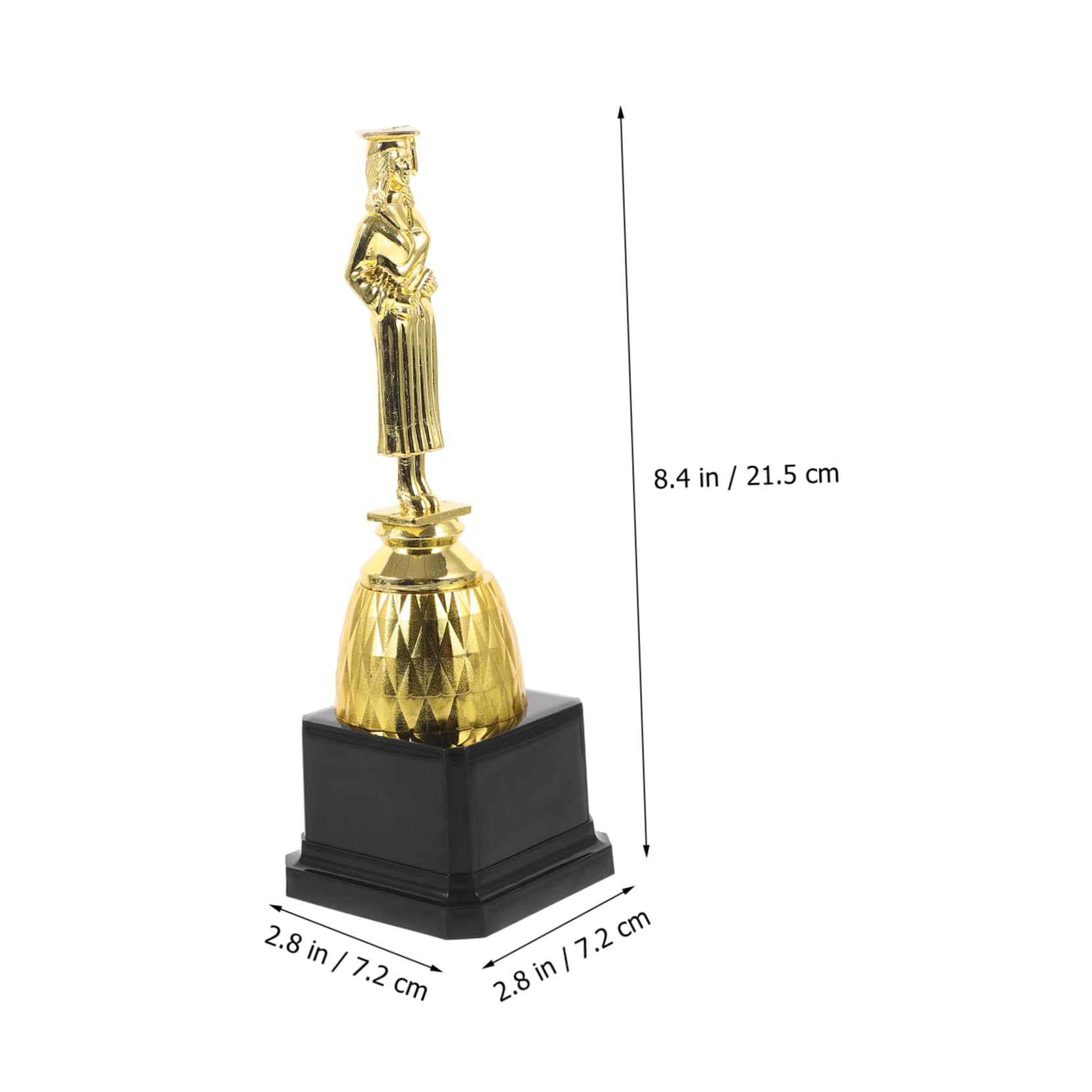 Yardwe Doctor Award Trophy Graduation Honor Prop Doctor Plastic Trophy for Adults