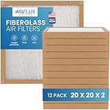 Fiberglass Air Filter - 20x20x2-12 Pack - Non Pleated 20