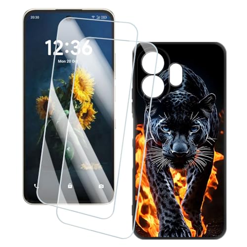 OAGELIM 2�Z�b�g �X�N���[���v���e�N�^�[ + �P�[�X TCL NxtPaper 70 Pro 5G (6.9 �C���`) �Ƃ̌݊������� �A�[�e�B�X�e�B�b�N�J�X�^���v�����g�J�o�[�Ƌ����K���X�t�B���� �X�N���b�`�h�~ (�`�[�^�[)