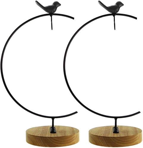 CXLE Soporte de exhibición de adornos, soporte de hierro para colgar globos de vidrio, terrario de plantas de aire, bola de bruja, adorno de Navidad