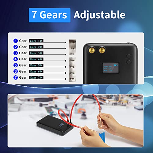 Spot Welder With Lcd Screen,7500Mah Portable Spot Welder Adjustable Portable Mini Spot Welder With Type-C Port Nickel Strip And Usb Charging Cable For Spot Welding #TOP5