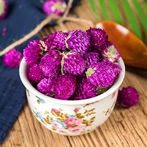Dried Gomphrena Flower Tea Globosa Herbal Tea Natural Herb Tea Globe Amaranth Gomphrena Rose 100 Gram For Antioxidants, Skin Health #TOP7