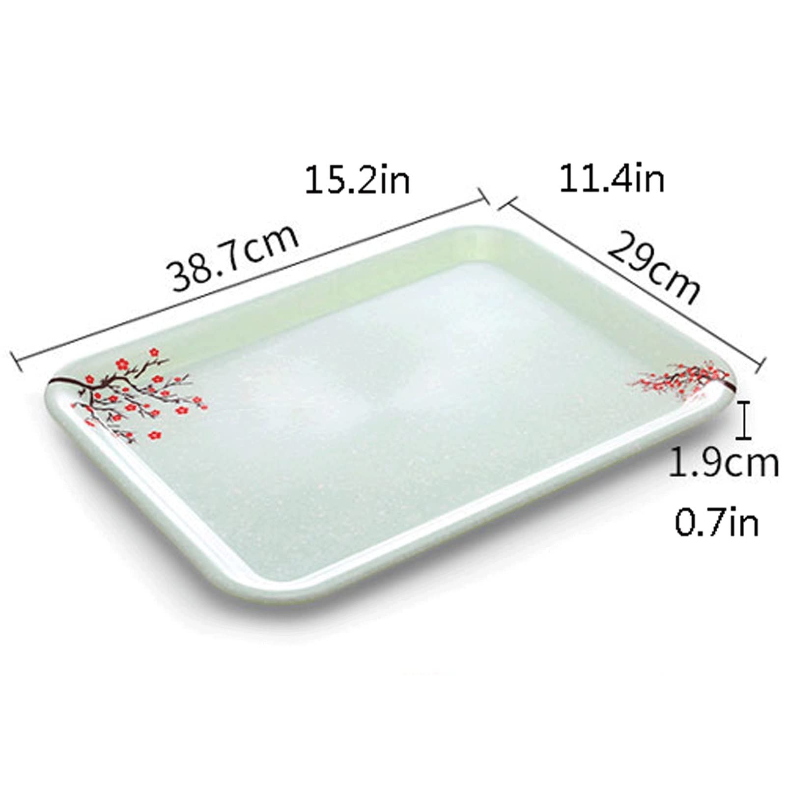 Bandeja Bandeja De Servicio Decorativa Rectangular Multifuncional Merienda Té Y Frutas Postres Bandejas para Servir Comida(A)