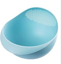 Eugle Mart Rice Wash Sieve, Multipurpose Plastic Drain Vegetables Basket Fruit Bowl, Strainer Sieve Wash Rice Basket