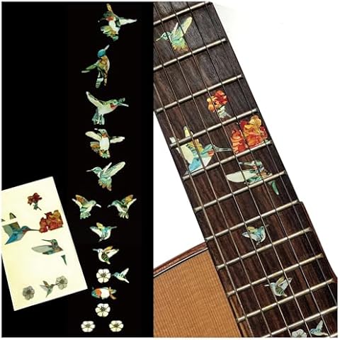 Bee Hummingbirds - Fret Markers Inlay Stickers Decals for 23inch (Travel) Guitars Cover