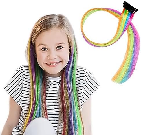 Baal Color with Clip in Straight Piece Colored Hair Extension For Kids