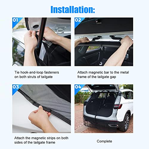 Bohisen Car Tailgate Mosquito Net Sunshade Screen Magnetic Mount Anti-Flying Net Trunk Ventilation Mesh For Suv Mpv Camping Self-Drive (Xl:126-135Cm/49.61- 53.15Inch) #TOP5