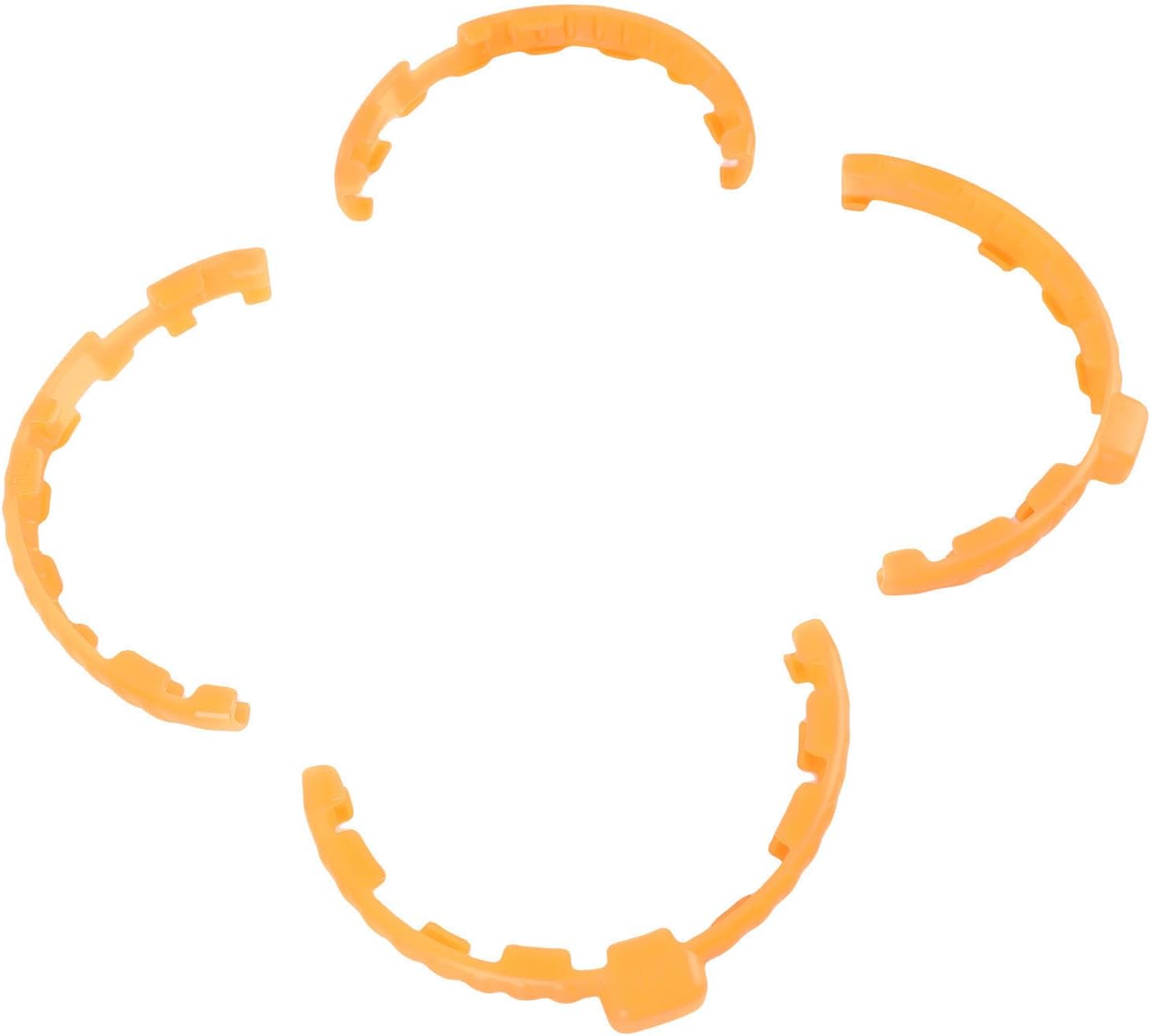 Zunate Drone Propeller Bumper Guards for Flip Drone, TPU Material AntiCollision Covers, Fluorescent Green for Night Visibility, Easy SnapOn Installation (Orange)