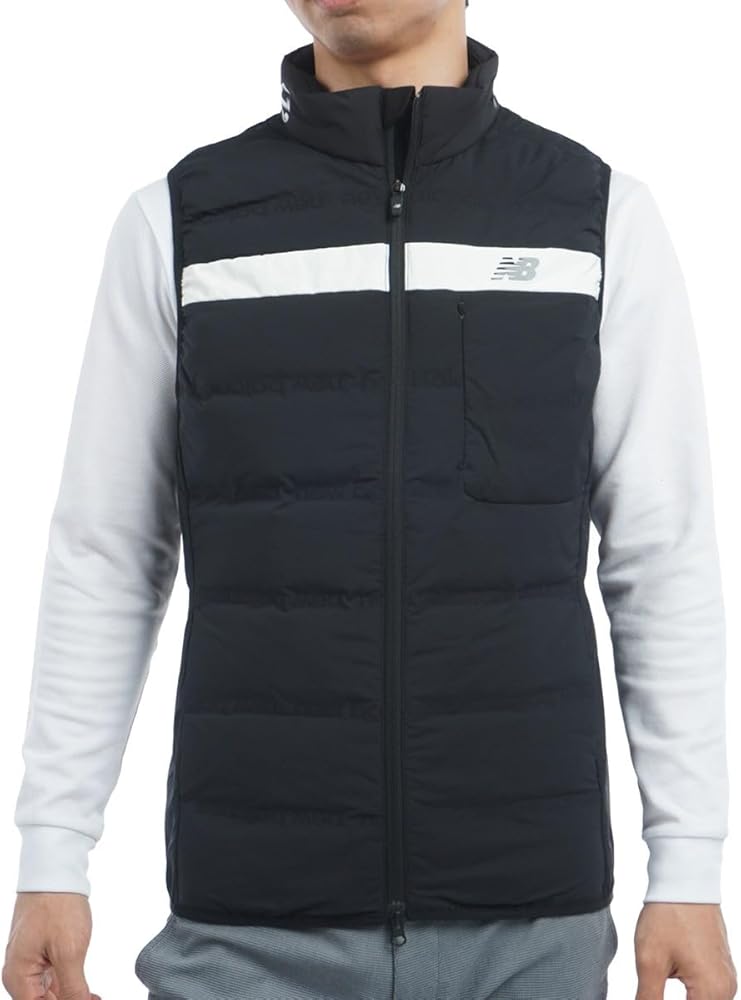 Amazon | [ニューバランス] メンズ ダウンベスト (撥⽔性・防⾵性