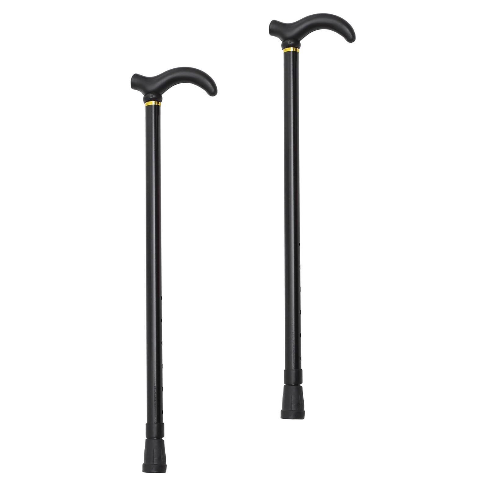 Bastón Plegable de Aleación de Aluminio Ajustable Altura para Personas Mayores con Base Antideslizante y Mango Ergonómico 2 Unidades Ideales para Senderismo Viajes y Paseos