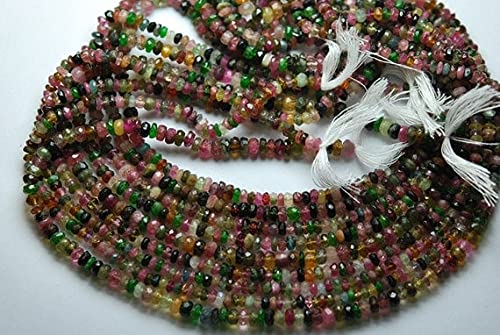 Tourmaline Faceted Rondelles 5mm, des pierres naturelles uniques pour façonner des bijoux chargés d'histoire