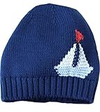 Hansekind Strickmütze mit Schiff, Navy 62-68 für Kinder und Babys, Jungen