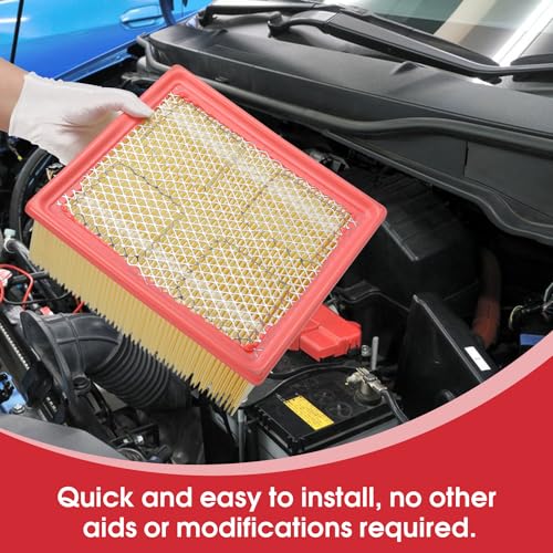 Engine Air Filter Replace 53034051AB for Dodge Ram 2500 3500 4500 5500 for Cummins 6.7L 6.7 Diesel 2011-2023, for Ram 2500 3500 4500 5500 6.4L 6.4 Gas 2019-2022 Replace 46930 CA10261 53034249AA, 1 Pcs by NuFlySic - Used condition - Image 6
