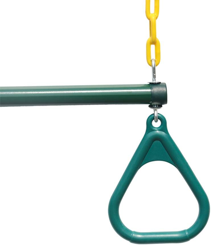 18" Trapeze Swing Bar Rings 48" Heavy Duty Plastic Coated Chains Swing Set Accessories Playground Swing seat : Toys & Games