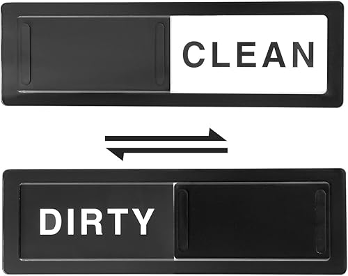 Miniatura 9 de CONMOTO Imán para lavavajillas con texto en inglés "Clean Dirty", imán de limpieza sucia para lavavajillas, letrero de imanes fuertes que no se