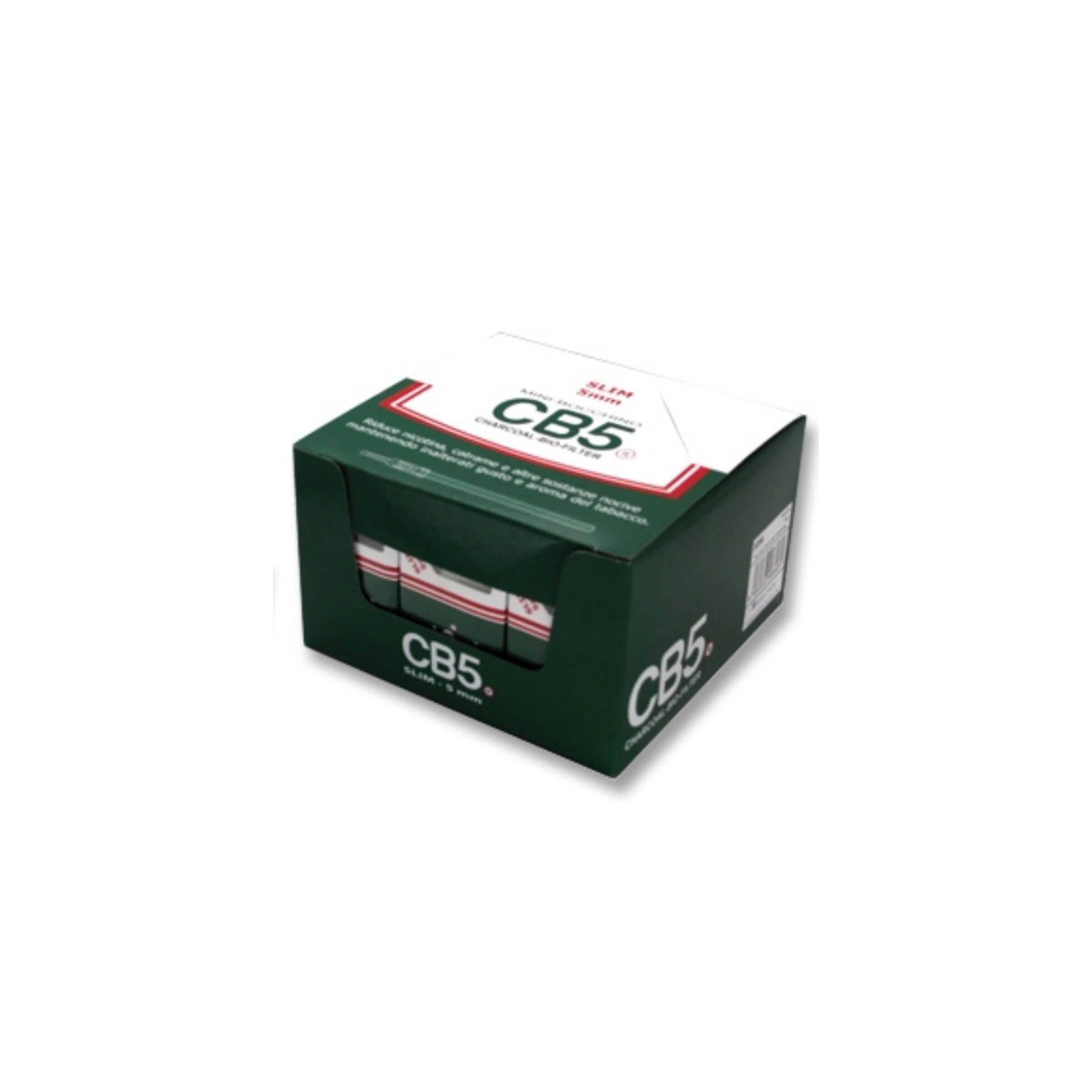 CB5 Mini boquillas Slim de 5 mm con carbón activo Bio Charcoal – Caja de 30 cajas de 10 unidades