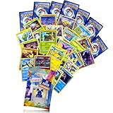 30 verschiedene Pokemon Sammelkarten - Die Pakete werden mit unterschiedlichen Karten zusammengestellt. Pro Pack sind 2 glitzernde Karten enthalten, dazu zählen Reverse Holos und normale Holos