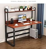 tischbeine ikea  CClz Metallrahmen Bürotisch Workstation,Holz Mit Schubladen Regale,Studientabelle Computertisch Für Home Büro,Große Laptop Pc Tisch-B 120x60cm