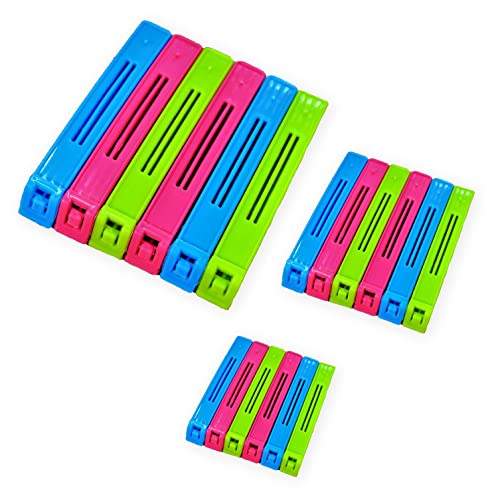 Oblivion Multipurpose Food Snack Plastic Bag Clip Sealer | Packet Sealer Clamps | Manual Vacuum Bag Sealer | Food Pouch Clip | Bag Zipper for Home Kitchen (Multicolor) (18pcs) (B08P1Q9RPQ) Amazon Price History, Amazon Price Tracker