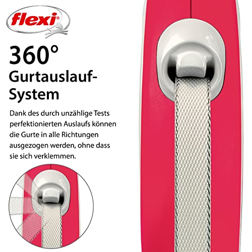 flexi® Comfort S Gurt 5 m rot, Roll-Leine für Hunde bis 15 kg