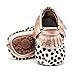 HONGTEYA Leather Baby Moccasins Hard Soled Tassel Crib Toddler Shoes for Boys and Girls (0-6 Months/ 3.5 M US Infant, Leopard)