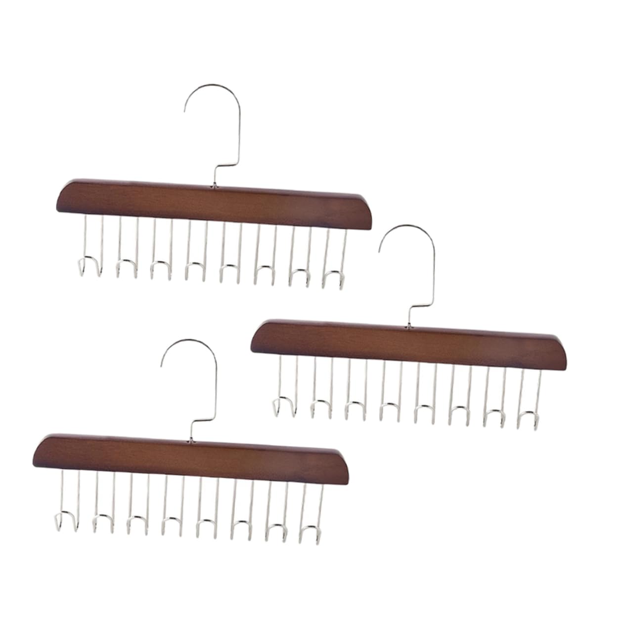 Cintre bois cravates et ceintures Gatuida (lot de 3) pour optimiser le rangement du placard