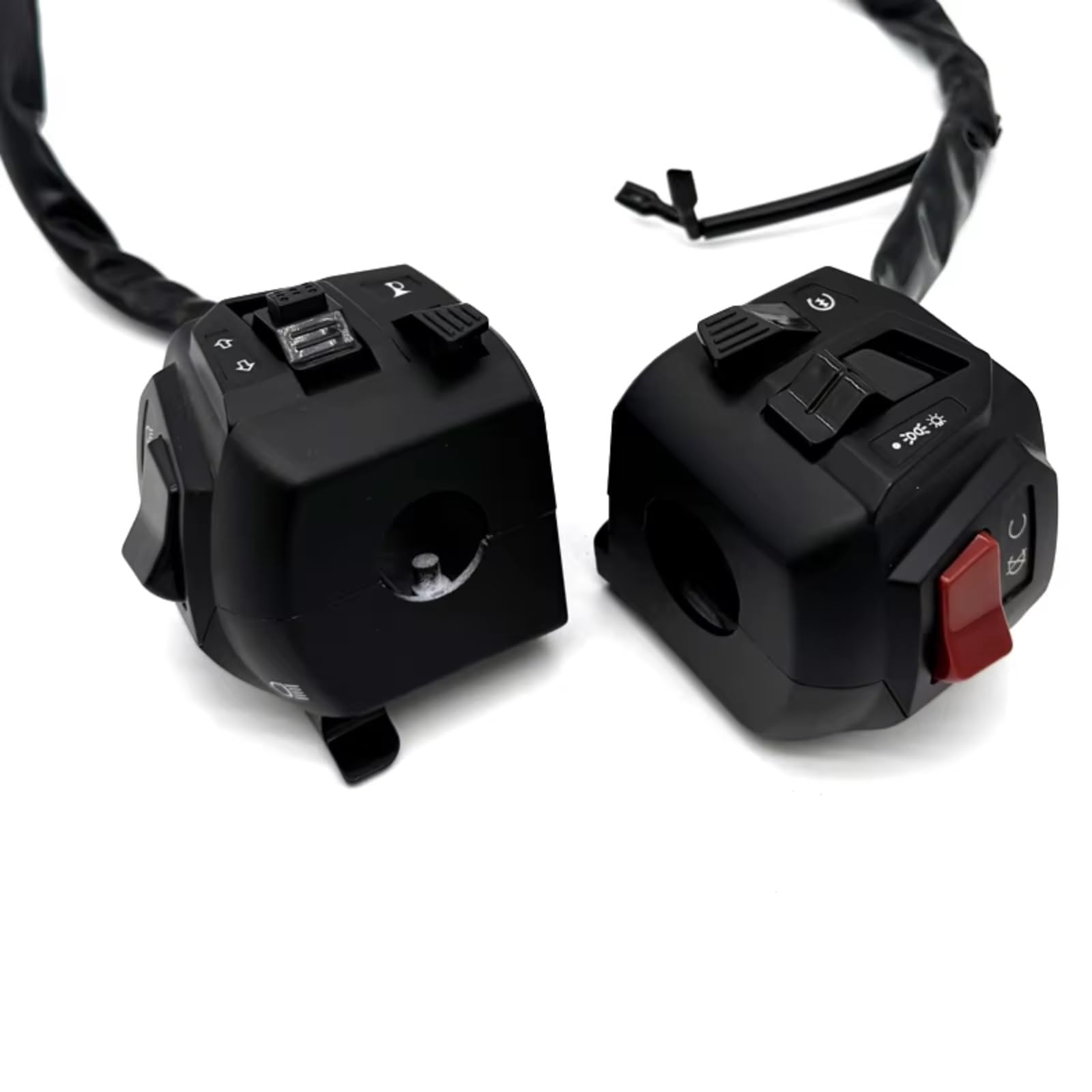 Interruttori Per Manubrio Moto Da 22mm 7/8 "per Universali Con Pulsante Interruttore Di Avviamento Elettrico Per Indicatori Di Direzione Del Clacson Comando Manubrio