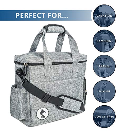 Top Dog Pet Gear Grey Dog Travel Bag for Supplies - Includes Travel Bag, Travel Dog Bowls, Food Storage - Airline… - Image 7
