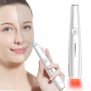 TOUCHBeauty Light Therapy Acne Pen, Light Therapy Stick Acne Treatment, Red and Blue Light Acne Treatment Pen Targeted Acne Spot Treatment Removal Acne Scar Wrinkle, White