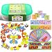 Odoorgames 140 Pcs Translucent Plastic Pattern Blocks,Shape Blocks,Tanagram Puzzles for Kids,Translucent Toys,Light Table Manipulatives,Includes 46 Activity Cards