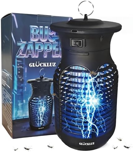 Glückluz Insektenvernichter Elektrisch 20W, Mückenfalle mit 365–395 nm | Elektrischer Mückenschutz mit verbesserter UV-Röhre, 365 – 395 nm, 3800 V, sicher und nicht geeignet für In
