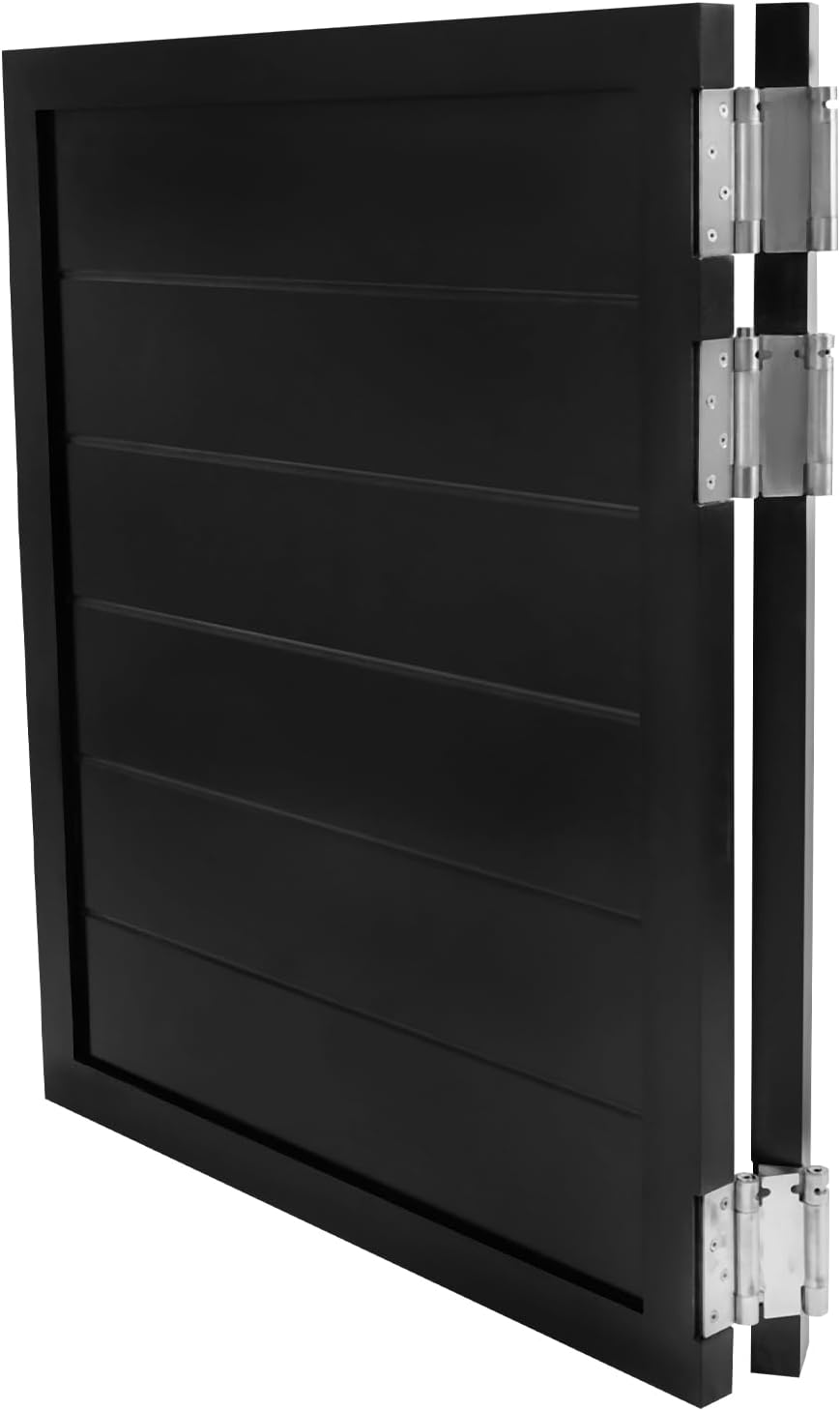 Swinging Door Half Waist Door, Thick Pine Wood Swinging Door with Hinges Hardware, Entrance Counter Door for Hallway Kitchen Doorway Bar, Auto Close (Black, 31.5 x 35.4 in)