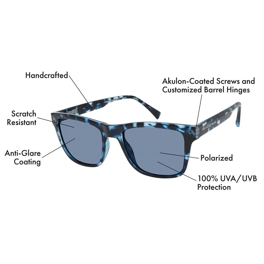 Image of PRIVE REVAUX Men's The Beau /S Rectangular Sunglasses
