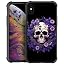 purple flower skull