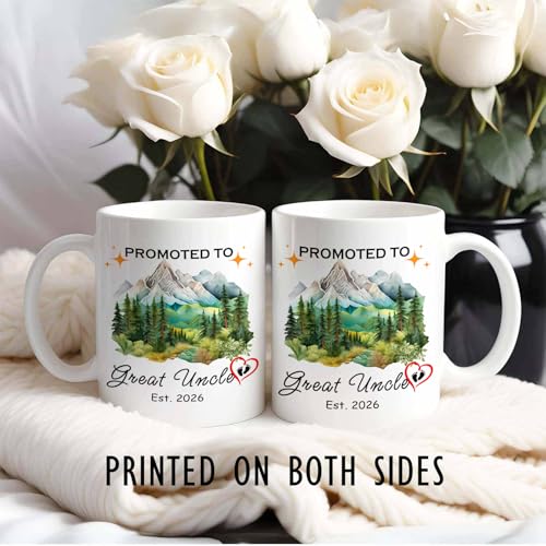 KOXAME Promoted To Great Uncle Est 2026 Coffee Mug 11oz, First Time Uncle Gifts for Pregnancy Announcement (uncle2026) - image 3