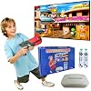 Consola de juegos de TV para niños con más de 100 videojuegos, más de 20 juegos de disparos virtuales para niños y niñas, sistema de juegos interactivos de interior para niños, HDMI plug & play, sin WiFi, soporte para 2 jugadores, edad 3+ 2