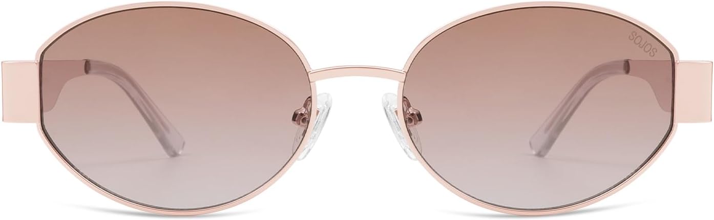 SOJOS Retro Oval Sunglasses for Women Trendy Classic Shades UV400 Protection SJ1256 - Image 4