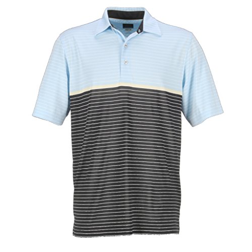 Greg Norman Collection Men's Tivoli Stripe Polo Shirt, Polaris, X-Large